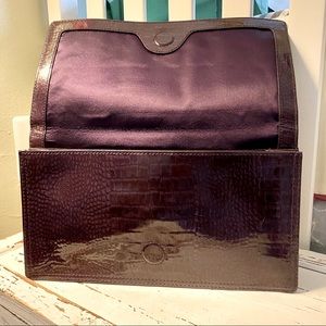 Leather Purple Clutch